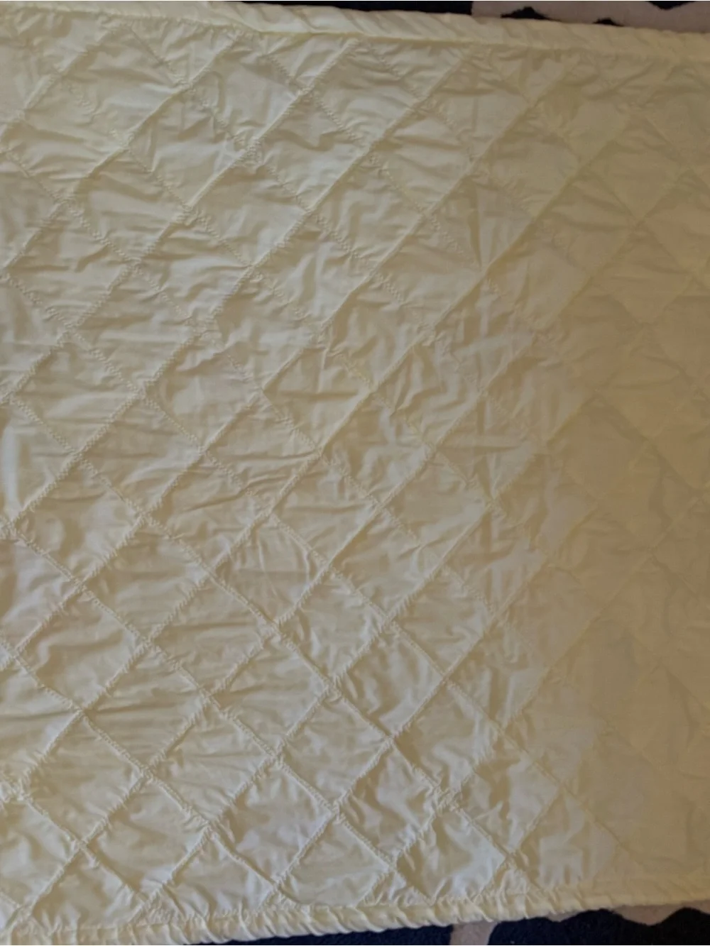 Hand-Embroidered Yellow & White Baby Quilt - Vintage Animal Blocks
